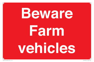 Beware Farm vehicles
